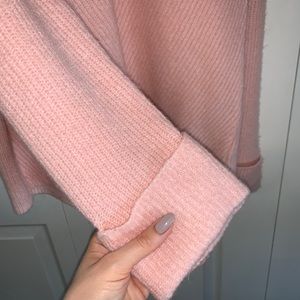 Cable & gauge pink sweater.